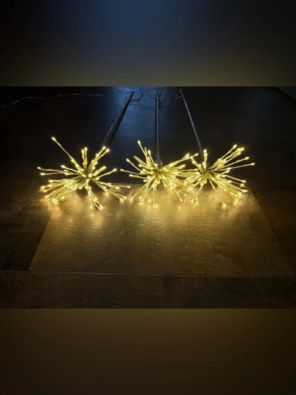 Warm White Starburst LED Stakes - great for a display window, porch or garden!!